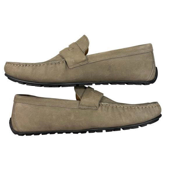 Flag Ltd. Men’s Nappa Glove Leather Penny Loafer Drivers Taupe Grey Size 11.5M main image 6